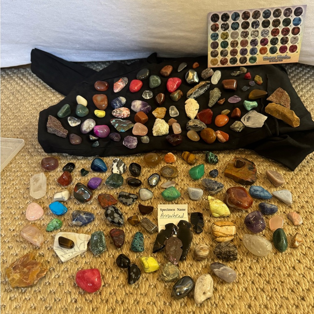 Colorful Gemstone Collection. Authentic. 140 pieces. All stunning. Comes in box.